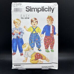 Simplicity 7529 “Pants w/ Suspenders, Top & Jacket”(Size 1/2-4) Sewing Pattern